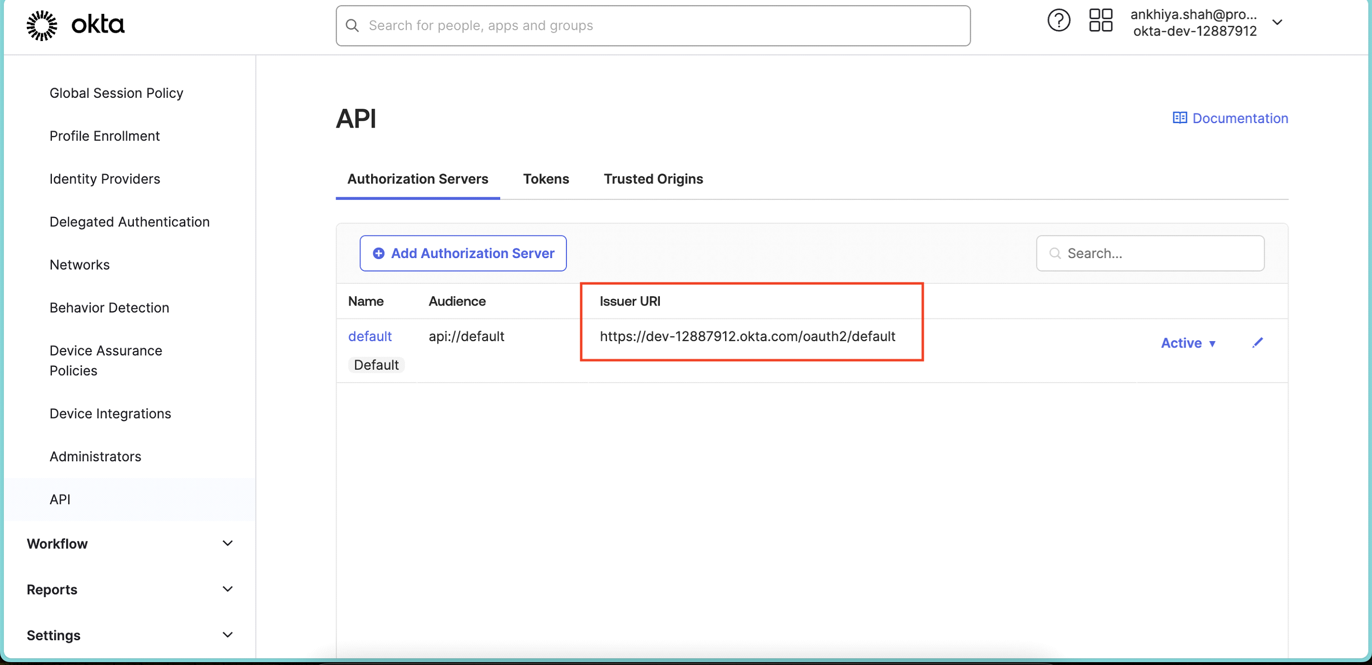 okta image of API
