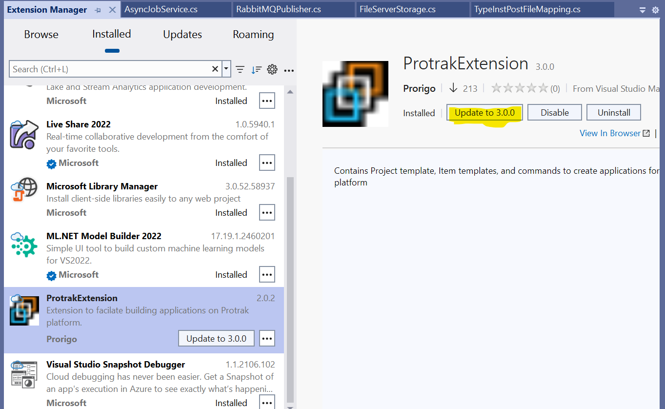 protrak extension
