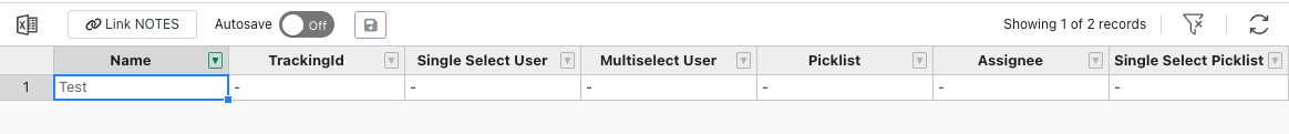 Worksheet Toolbar